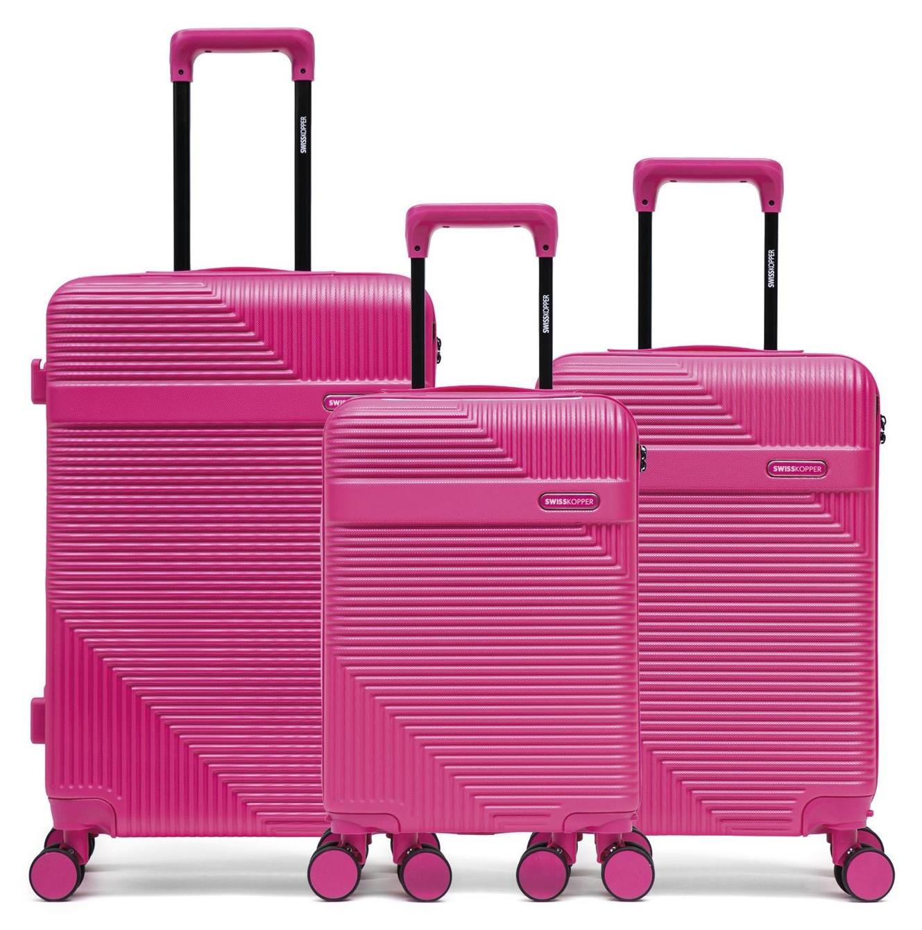 3er-Set Hartschalenkoffer in mittlerer Größe, Kabinengröße und XS-Kabinengröße von WOHLEN
