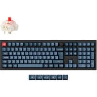 V6 Max, Gaming-Tastatur schwarz/blaugrau, DE-Layout, Gateron Jupiter Red, Hot-Swap, RGB