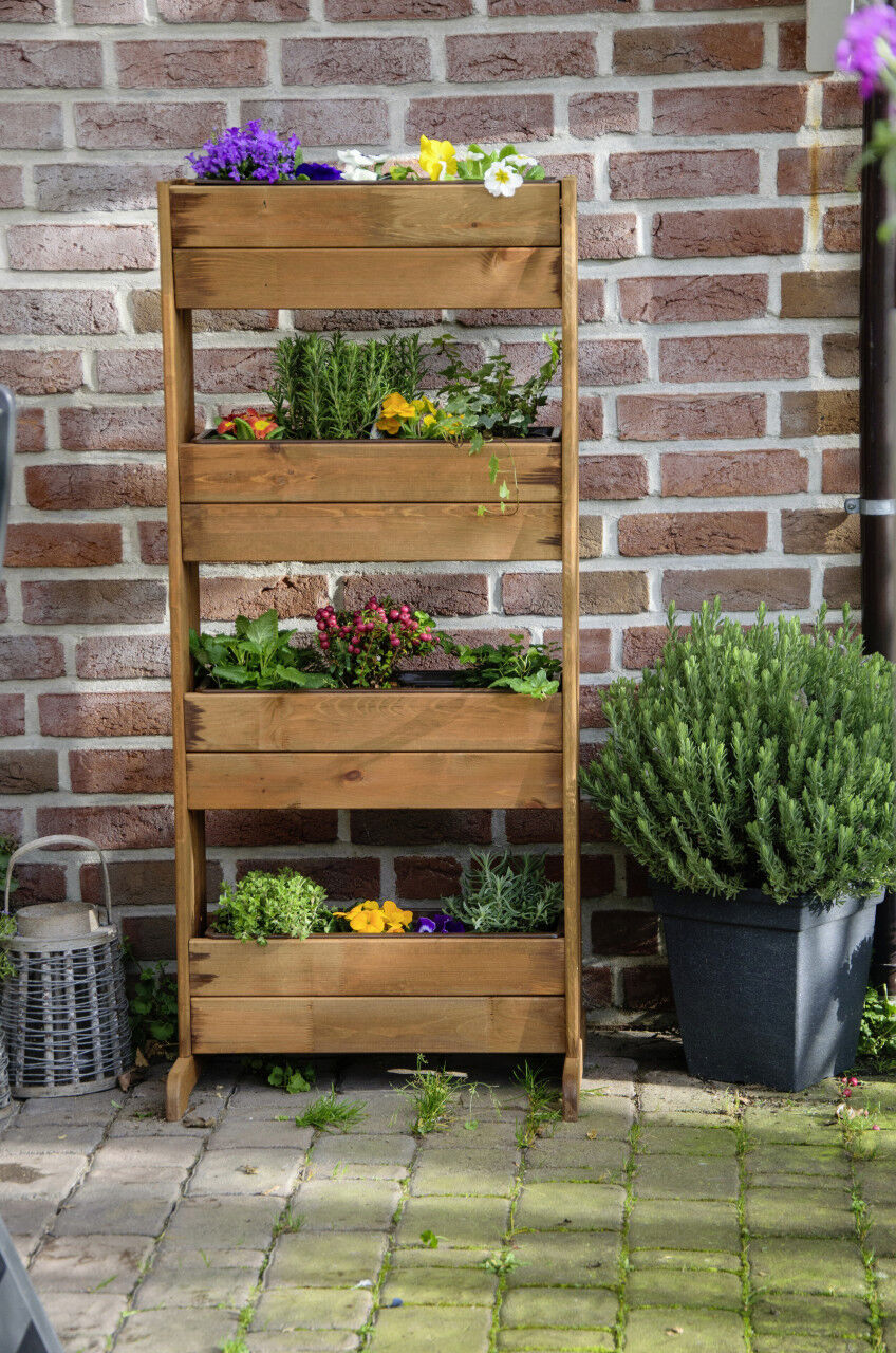 Dobar Vertikalbeet mit 4 Pflanzkästen, bernstein