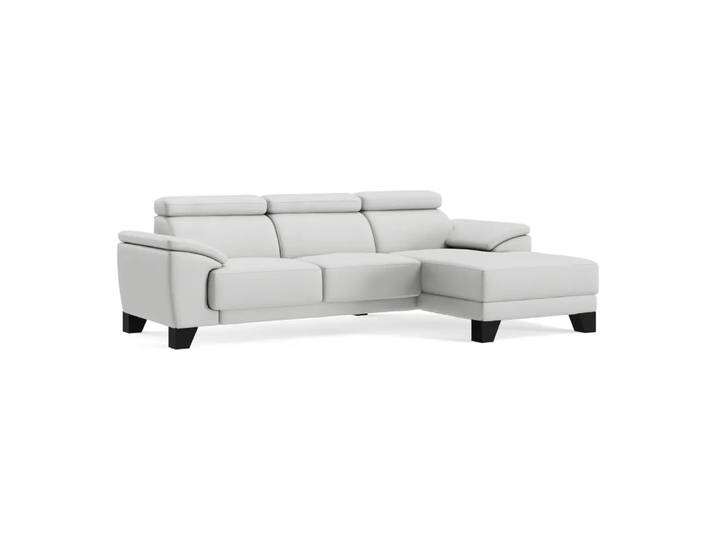 Ecksofa Lynn 2.0, Johann Jakob, kat. j, mercury light grey, Leder