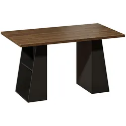 SCHREIBTISCH Spanplatte MDF Braun Schwarz