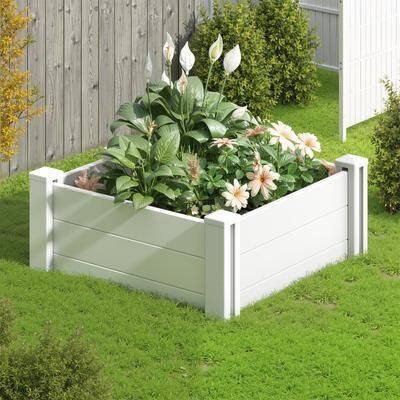 Dovelina Outdoor PVC Privacy Fence Panels With Ground Stakes