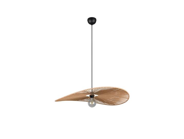 Pendelleuchte, Braun, Schwarz, Papier, 150 cm, Lampen & Leuchten, Innenbeleuchtung, Hängelampen, Pendelleuchte