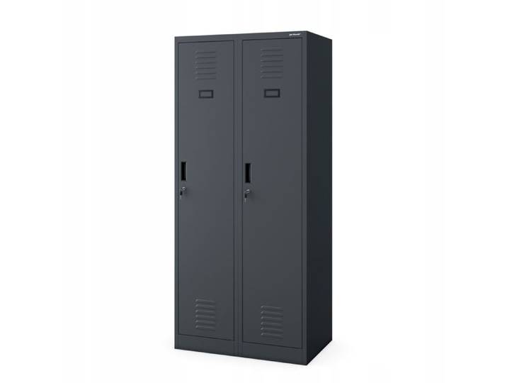 Armoire vestiaire industrielle métal KACPER 800x1800x500mm anthracite verrouillable