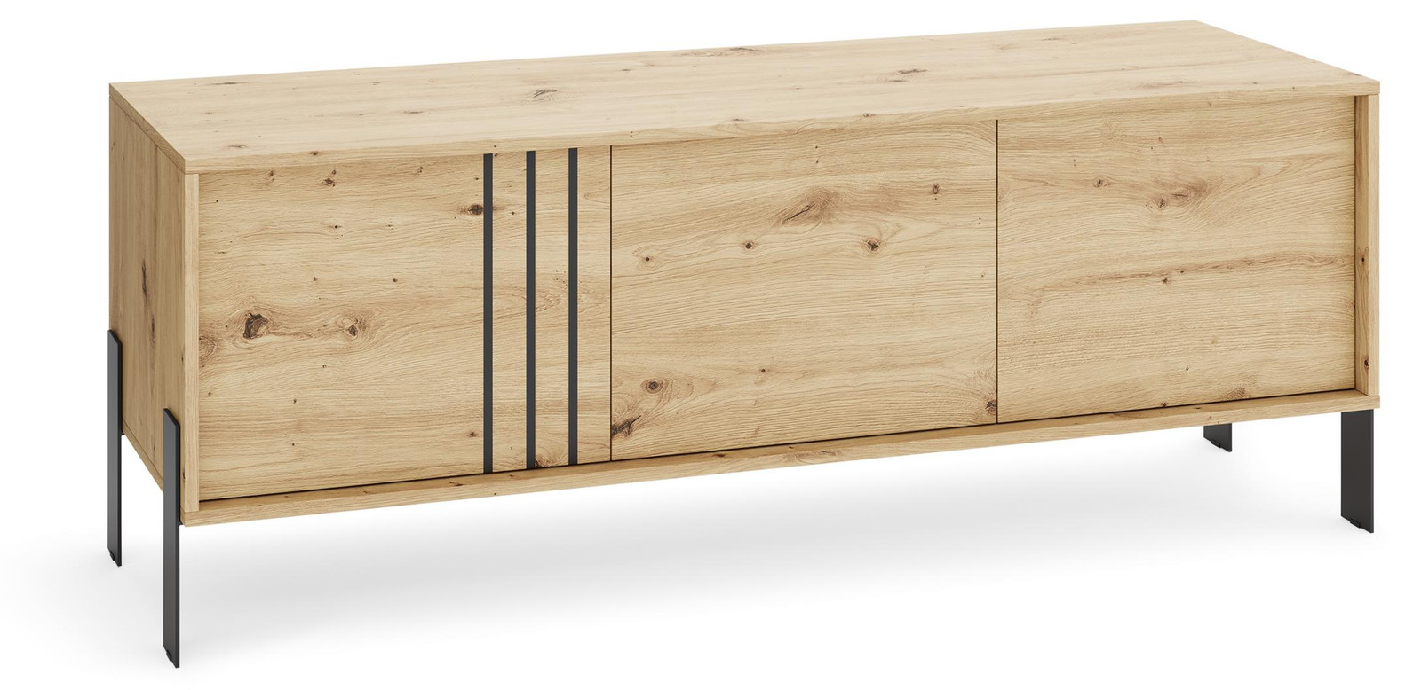 Margaret Hadas24 Natan TV-kast met metalen poten en opbergruimte, B: 150 cm, D: 40 cm, H: 57 cm