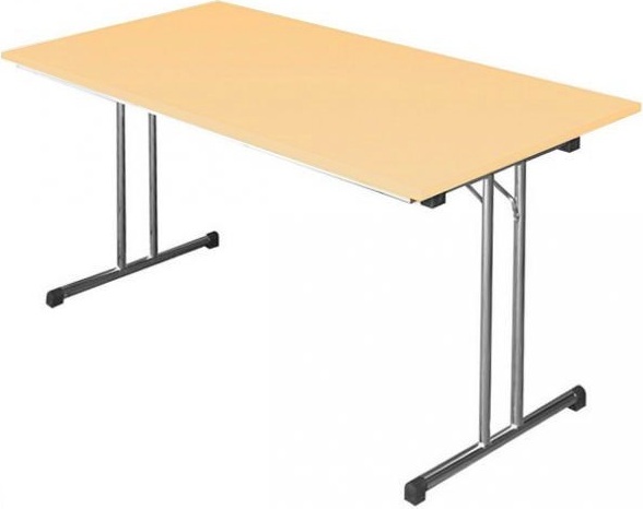 Klapptisch Besprechungstisch Schreibtisch 180 x 80 cm Gestell Chrom/Platte Ahorn