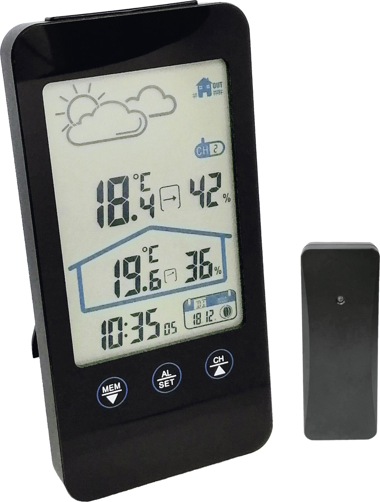 MEBUS Funk-Wetterstation, zwart