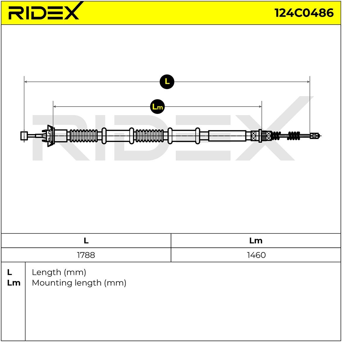 RIDEX 124C0486 Handbrake cable