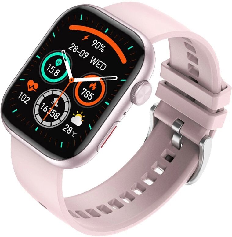 INF Smartwatch mit 2,01-Zoll-TFT-HD-Display, Bluetooth-Anrufen, KI-Sprachassistent und Aktivitätserfassung