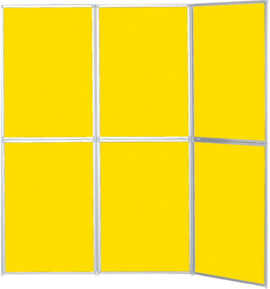Symple Stuff Free-Standing Bulletin Board 220cm H x 210cm W Yellow Large (180cm - 240cm)