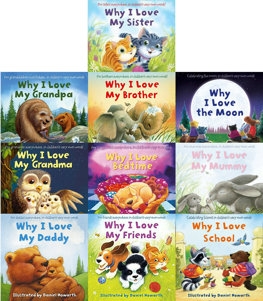 MACMILLAN Why I Love 10 Picture Book Set by Daniel Howarth – Heartwarming Family Stories for Kids