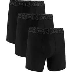 3er Pack UNDER ARMOUR Performance Tech Solid 6" Boxershorts Herren 001 - black M