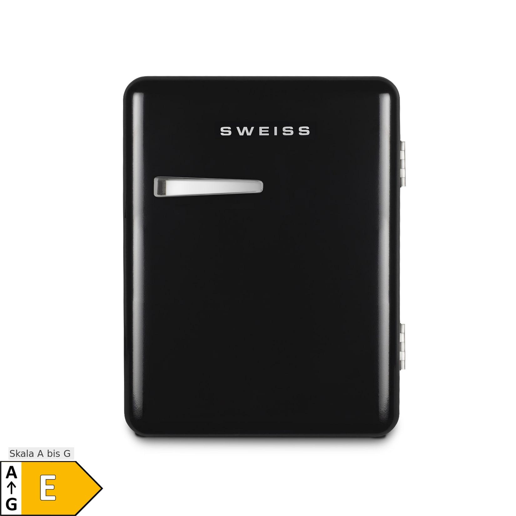 SWEISS Retro-Minikühlschrank 31 L WEISS9 – Schwarz
