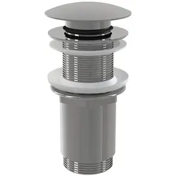 Alca Waschtisch-Ablaufgarnitur CLICK/CLACK G 5/4" ohne Überlauf, großer Stopfen, Metall, chrom-glänzend A395