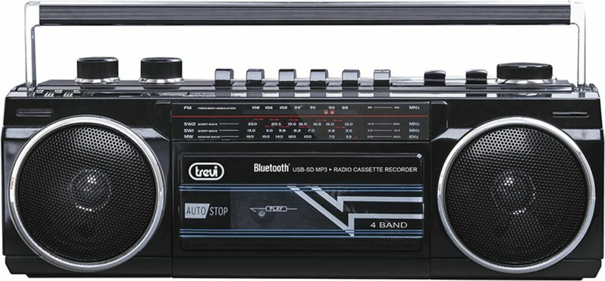 Trevi Draagbare radio-recorder RR 501 BT met USB en Bluetooth, zwart