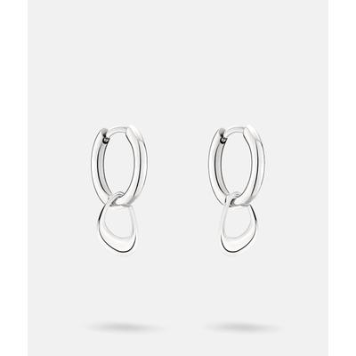 Paar Creolen LIEBESKIND BERLIN "Schmuck Geschenk Edelstahl Ohrringe The Organic", silber (silberfarben), Ohrringe, Damen, Edelstahl, Einhänger abnehmbar