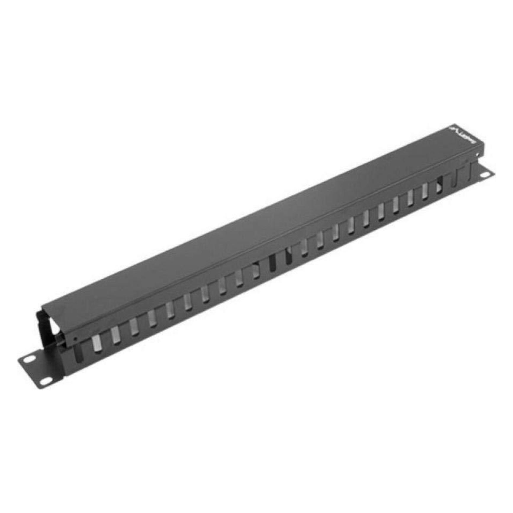 Lanberg 19 " Kabelführungspanel 1 HE Typ A schwarz (AK-1201-B)
