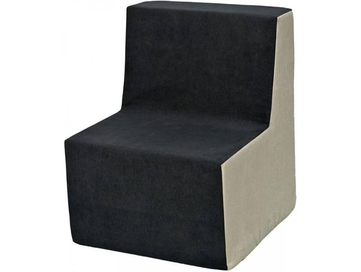 Chaise fauteuil pouf pour chambre d'enfant gris-beige