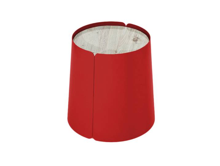 MEME DESIGN table basse BOBINO (Coquelicot - Métal et bois)