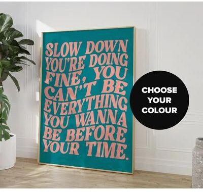 Uplifted Finds Song Lyrics Music Wall Art Canvas Retro Disco Pop 70s Poster 40 X 60 Cm c