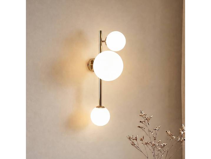 Wandlampe Dione ALDEX, dimmbar, messing / gold, für Wohn- / Esszimmer, Glas, Modern, Wandleuchte, Wandlampe Innen