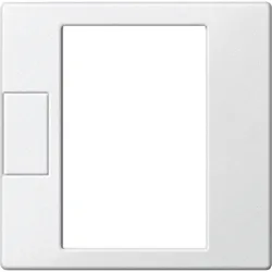 Merten MEG5775-0419 Zentralplatte für Universal Temperaturregler-Einsatz mit Touch-Display polarweiß, System M MEG57750419