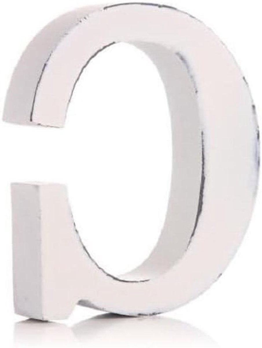 Wit Houten Alfabet Letters voor Huisdecoratie - Hoogte: 11 cm
