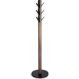 Umbra Garderobenständer Flapper, walnuss, mit 9 Haken, aus Holz, 169 x 39cm