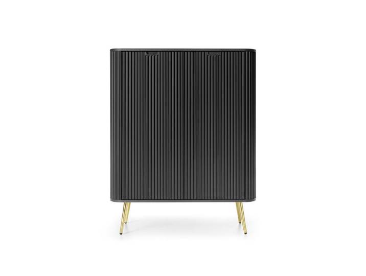 Designer Kommode Zelo II - Schwarz - Gold - Luxusbetten24