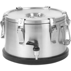 Hendi Getränkespender Profi Line 710128, 10 Liter, Edelstahl, mit Zapfhahn