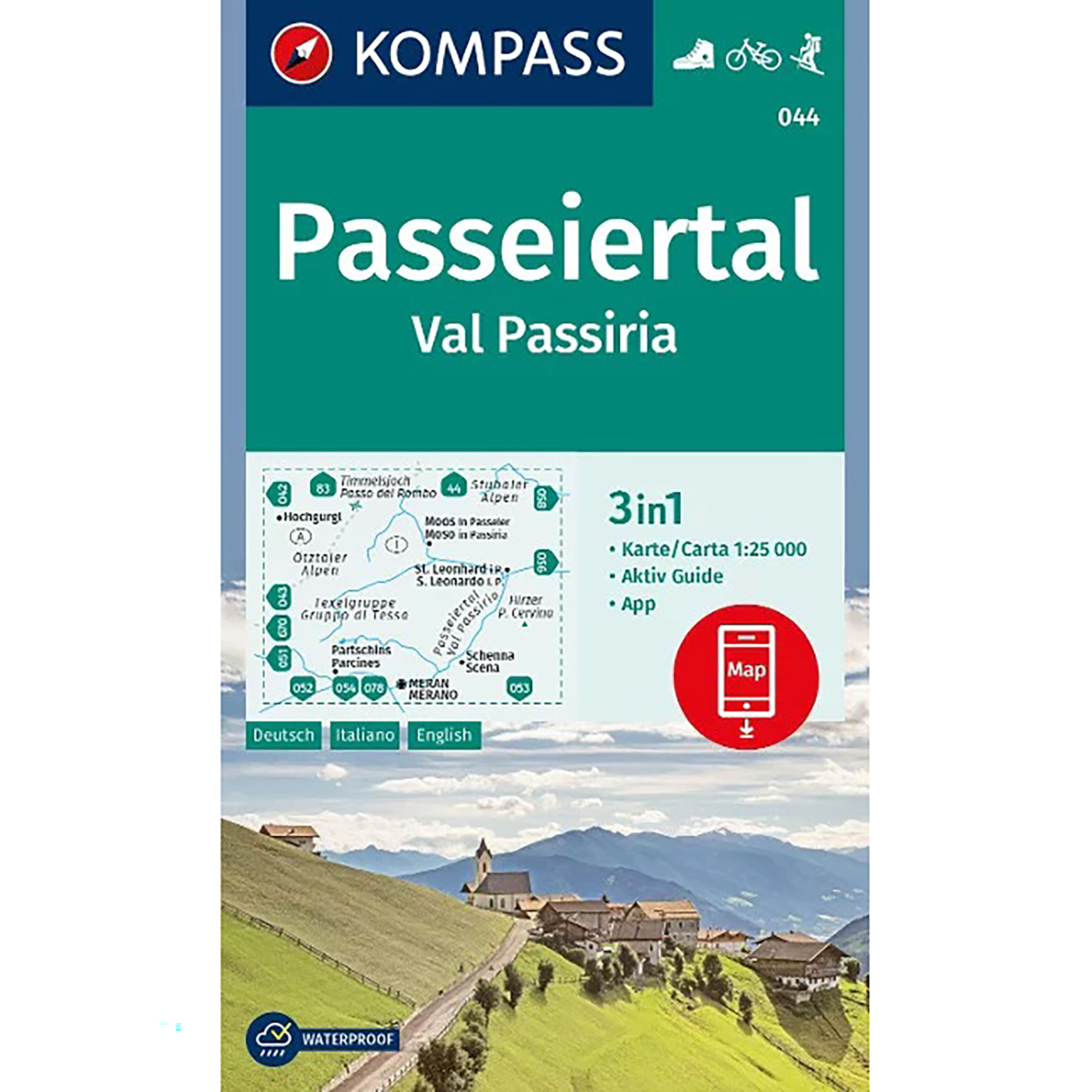 Kompass Verlag WK 044 Passeiertal Val Passiria Topografische Karten 2. Aufl. 2024
