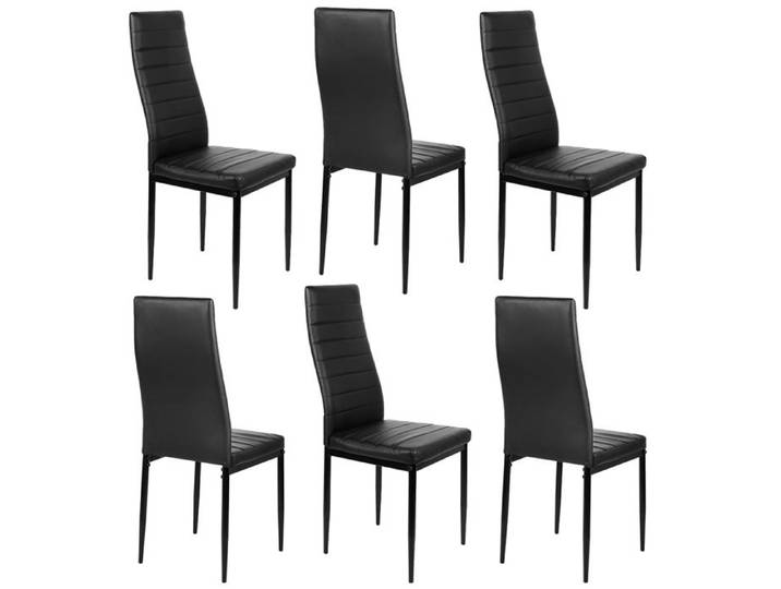 MIPAN Lot de 6 Chaises de Salle à Manger Modernes Meuble de Salon noir