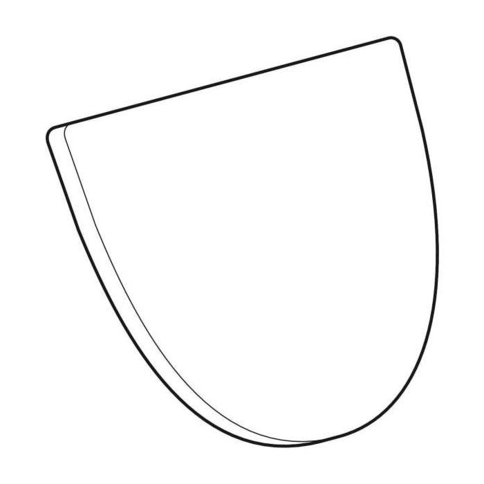 Geberit Flow Urinaldeckel 575905000 Scharniere Edelstahl verchromt, mit Absenkautomatik, weiß