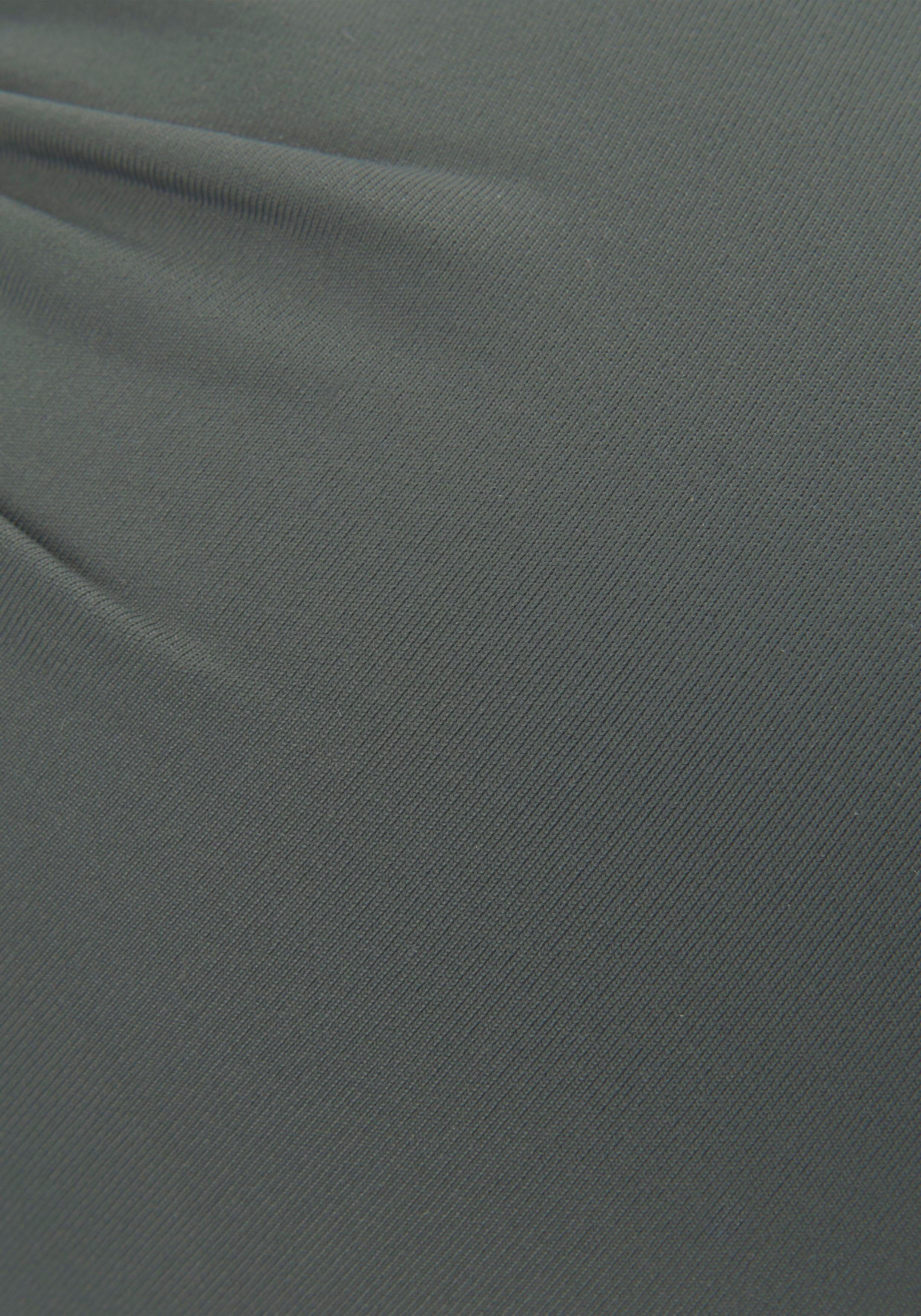 Push-Up-Bikini-Top LASCANA "Italy", Damen, Gr. 32, Cup A, grün (oliv), Microfaser, Microfaser, Polyamid, unifarben, Bikini-Oberteile Push-Up-Bikini-Top, mit Raffung oliv 32, Cup A