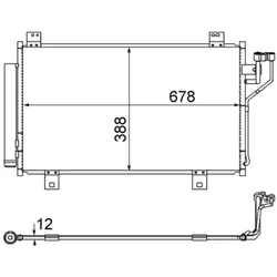 Kondensator Klimaanlage MAHLE AC 865 000S