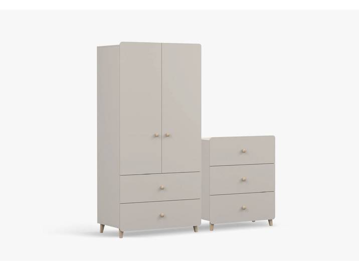 Drehtürenschrank und Kommode 2er-Set MARIO 2D/MARIO 3S Kaschmir Kaschmir