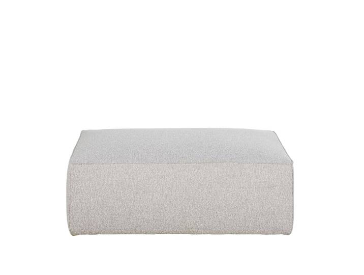 Pouf pour canapé modulable gris clair chiné