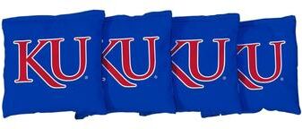 Skip's Garage Kansas Jayhawks Blue Cornhole Bags