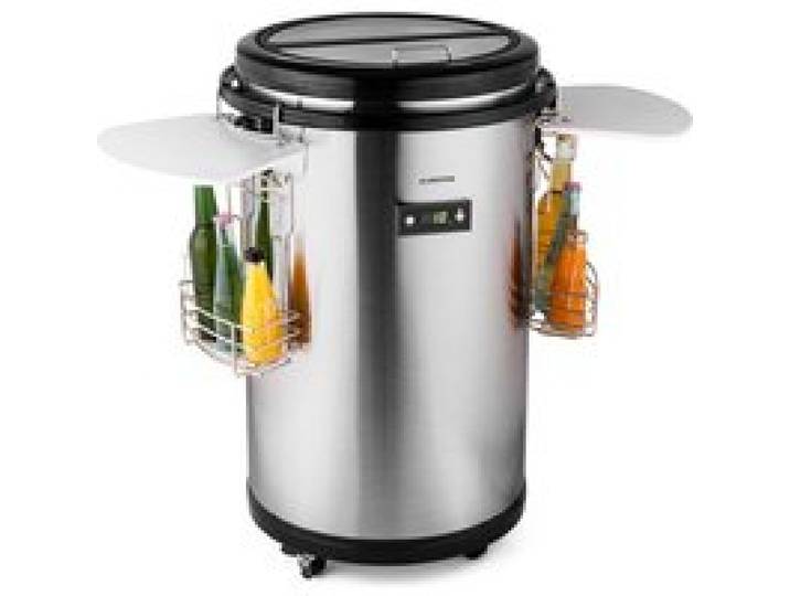 Klarstein Mr. Barbot Réfrigérateur de bar 50 litres 0-16 °C Roulettes inférieures Acier inoxydable
