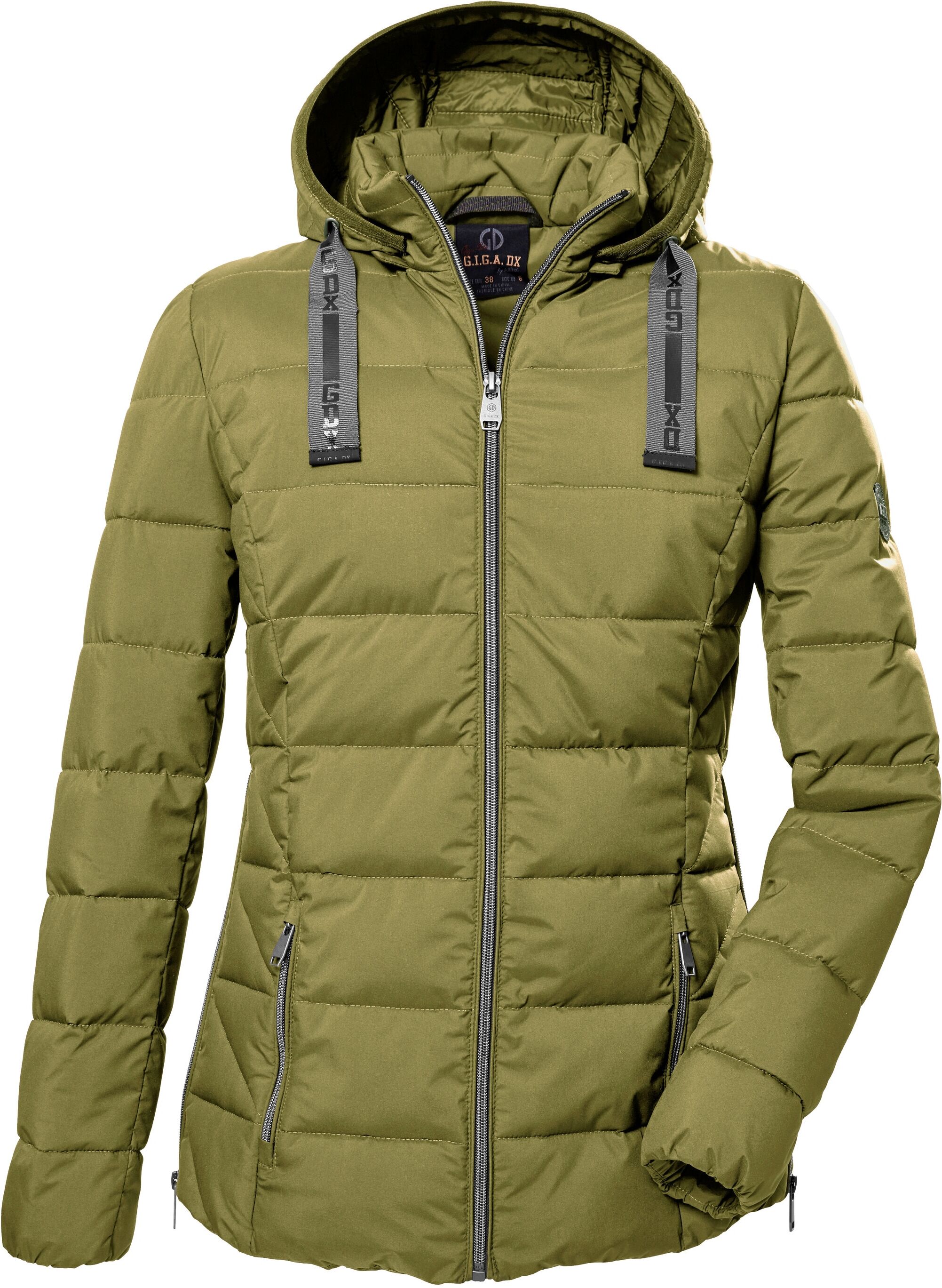 Steppjacke "GW 4 WMN QLTD JCKT", Damen, Gr. 46, grün (waldmeister), Oberstoff: 100% Polyester (recycelt), Futter: 100% Polyamid, Wattierung: 100% Polyester, G.I.G.A. DX BY KILLTEC, Jacken Steppjacke, Modische, wasserabweisende Steppjacke, recycelte Materi