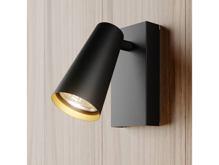 Angelina Wandleuchte Black/Gold - Lucande - Schlafzimmer - Skandinavisch - Metall - Einflammig