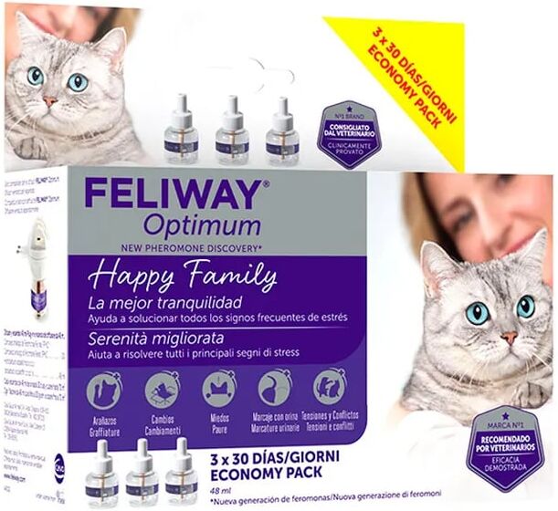 Ceva Feliway Optimum Happy Family 3 Unds 48 ml