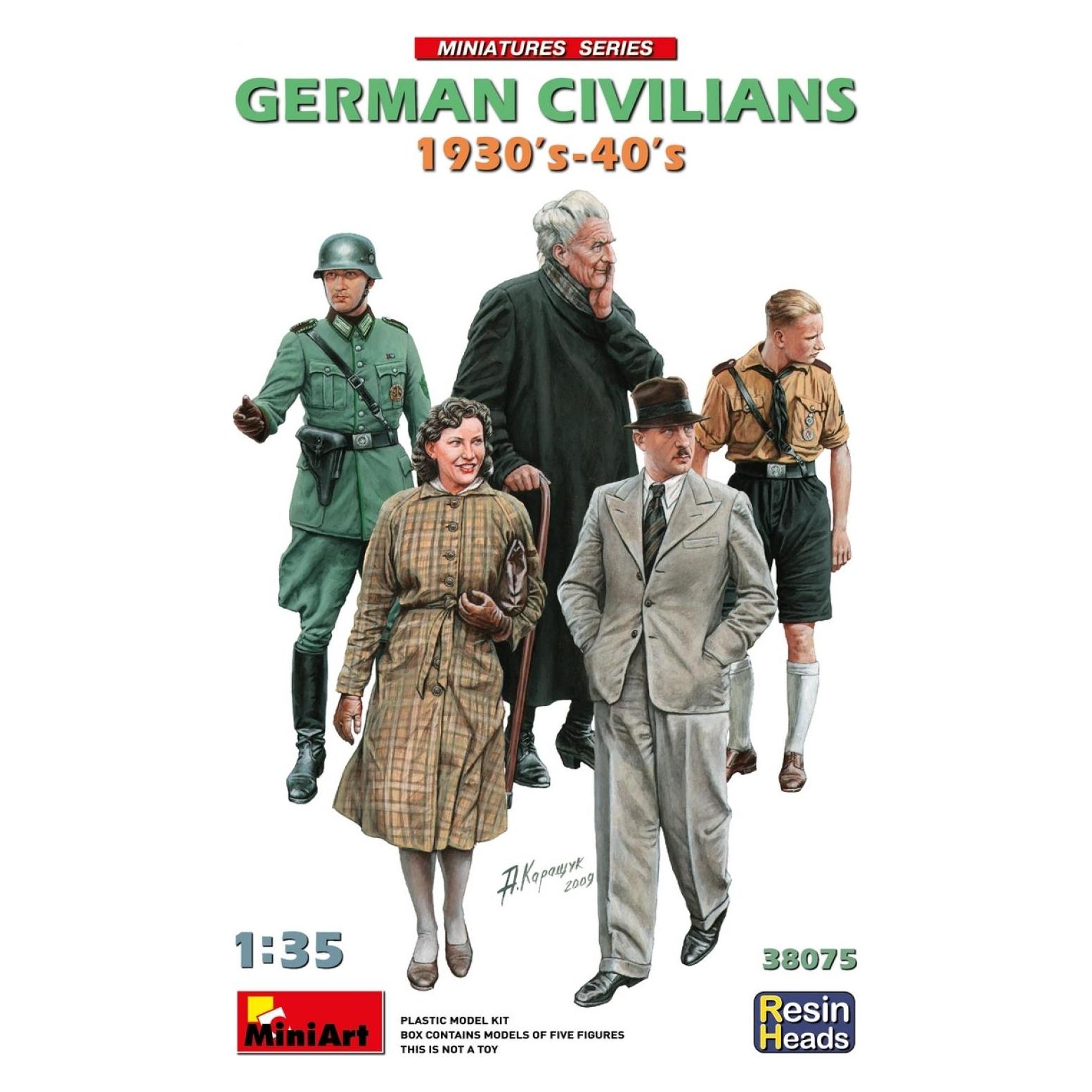 Mini art German Civilians 1930-40s. Resin Heads (38075)
