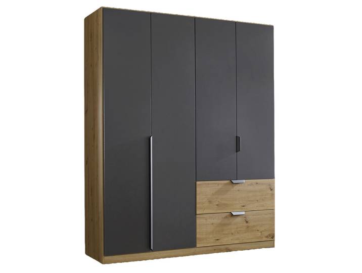 Rauch Drehtürenschrank Quadra-Spin Grau