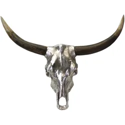 VOSS Design »Bullenhörner« Wand-Deko silber/braun