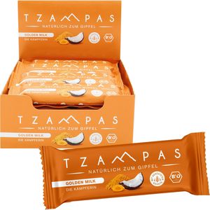 Tzampas Müsliriegel Golden Milk, die Kämpferin, BIO, je 40 g, 16 Riegel