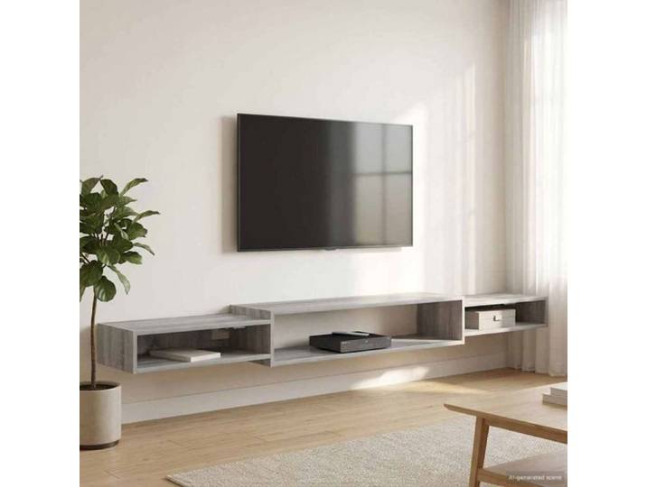 Etagere murale - echelle etagere Vidaxl Meuble TV mural Montage mural Sonoma gris 220 x 28 x 21 cm