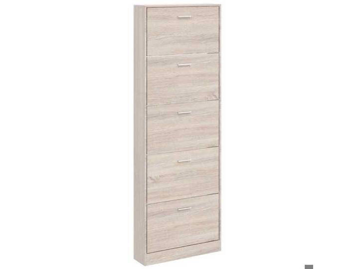 Bois Meuble à chaussures Meuble d Entrée Couloir Étagère de rangement en bois avec 5 compartiments Aspect chêne jpi38w
