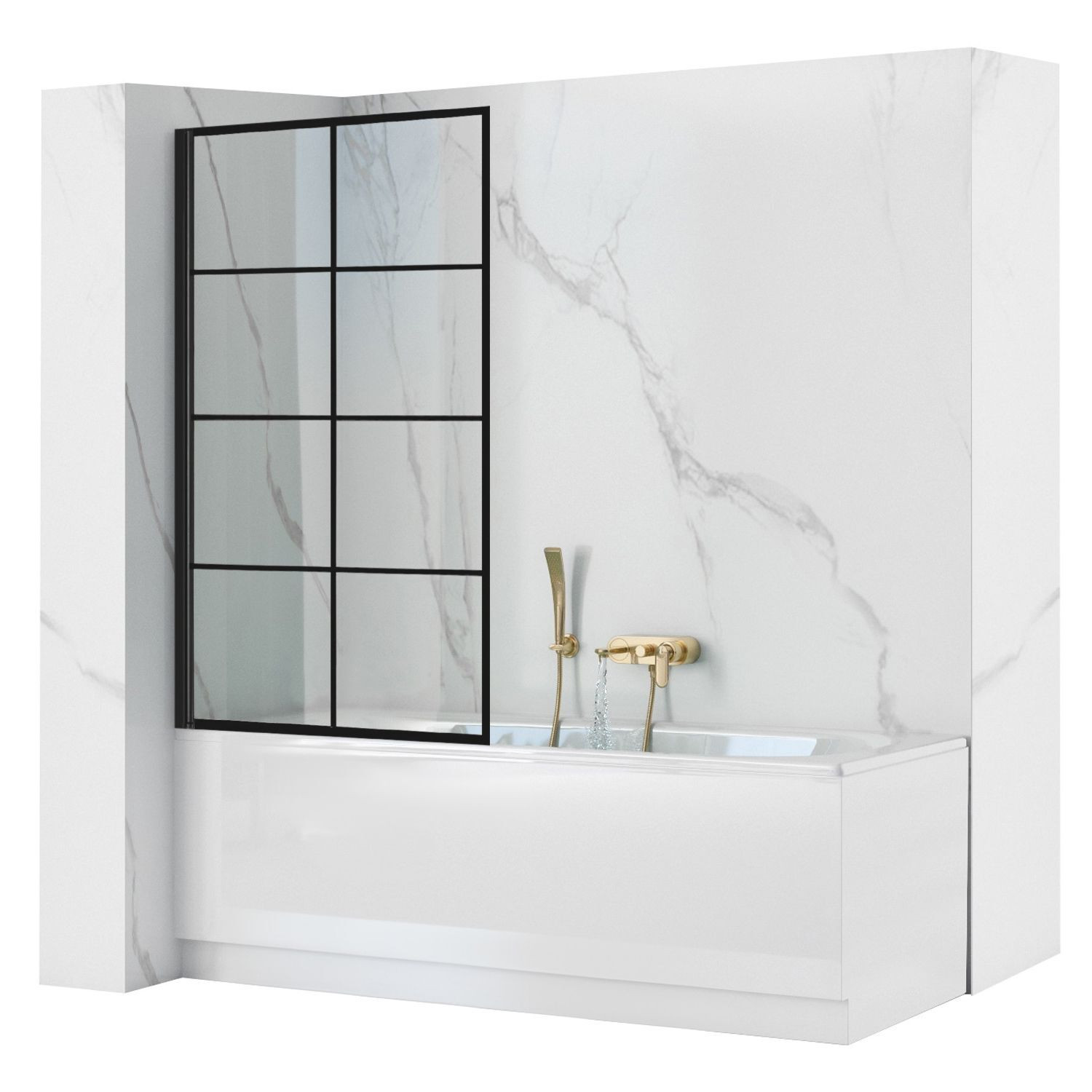 Rea Badscherm Lagos-1 Fix 80 Zwart