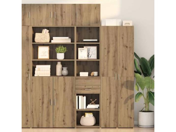 HEFZGDB Modernes Highboard für Wohnzimmer und Essbereich aus Holzwerkstoff mit minimalistischem Design, matten Oberflächen und Metallgriffen – EIN moderner Highboard Schrank